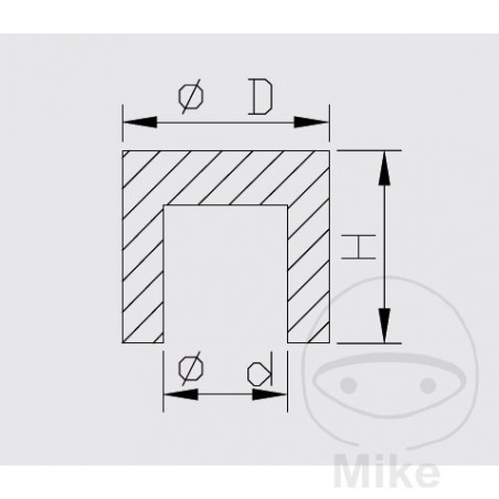 KAYABA fork valve nut 8X9X11 773.06.62