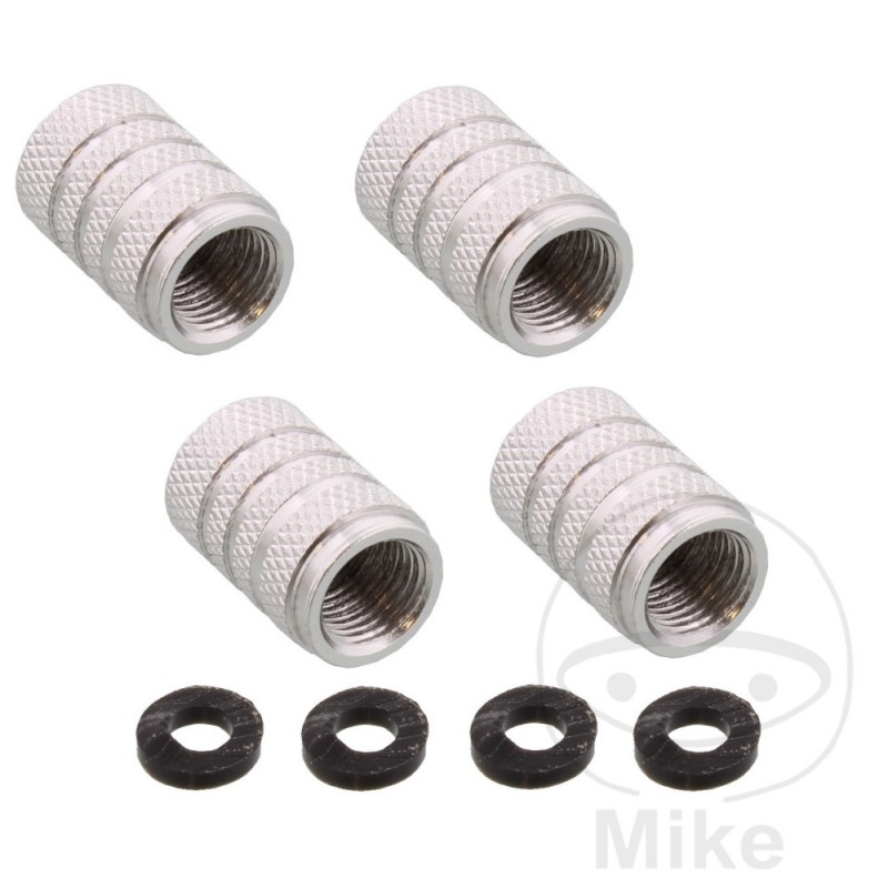 Set of 4 aluminum valve nuts for tires 775.24.08VAR