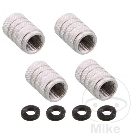 Set of 4 aluminum valve nuts for tires 775.24.08VAR