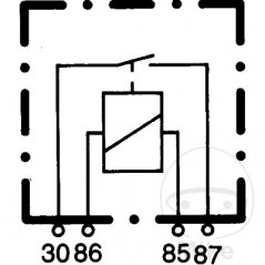 4-pole closing relay with support 24V 20A 108.02.69