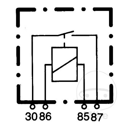 4-pole closing relay with support 24V 20A 108.02.69