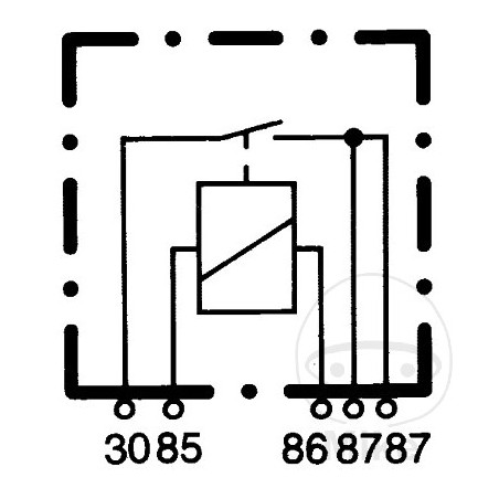 Closing relay 5 poles with support 24V 20A 108.02.75