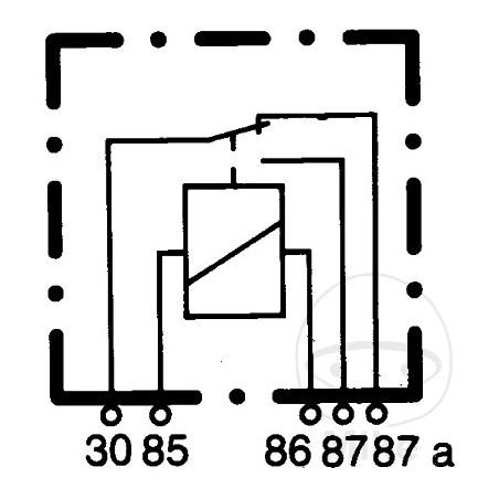 Relé de cambio 5 polos con soporte 12V 40A 108.02.70
