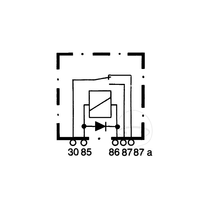 Changeover relay 5 poles with diode 24V 20A 108.02.77