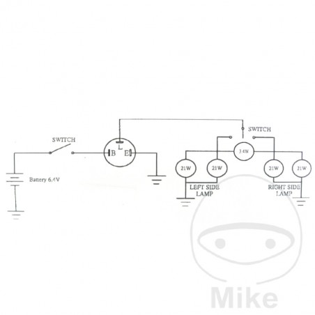 JMP Relé eléctrico de intermitente 3 polos 6V 705.47.60