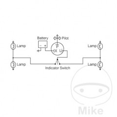 JMP 3-pole mechanical flasher relay 12V 705.43.23