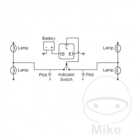 JMP Electric flasher relay 3 poles 12V 705.44.55
