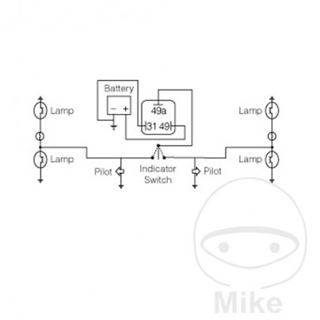 JMP Electric flasher relay 3 poles 12V 705.47.86