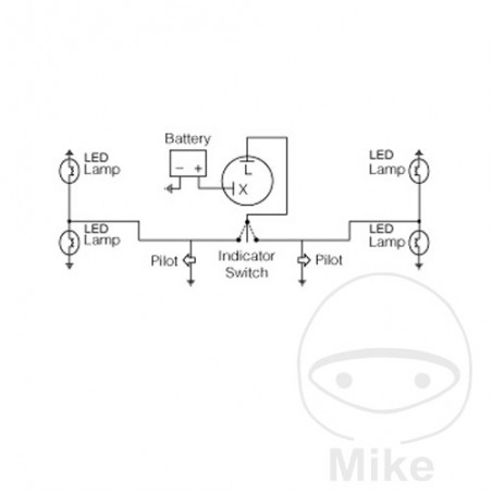 JMP 2-pole flasher electric relay 12V 705.68.64