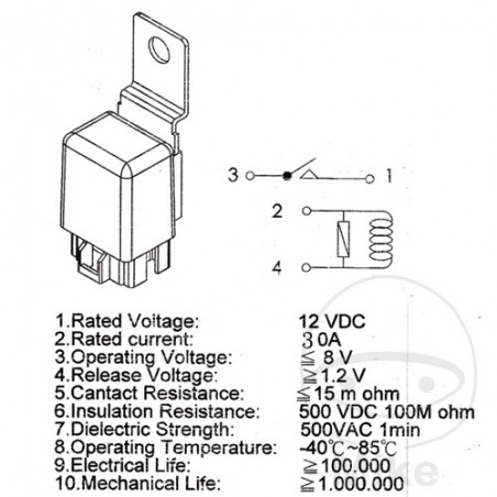 JMP Relay universal switch 12V 705.73.26