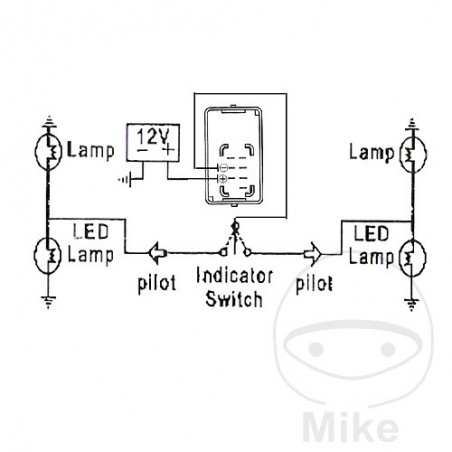 JMP Relé eléctrico de intermitente 7 polos 12V 709.04.42