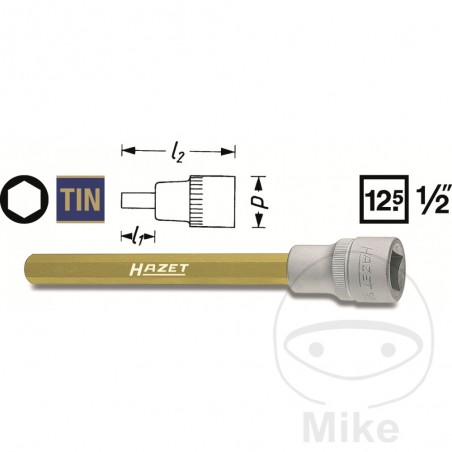 HAZET Allen screwdriver bit 1/2 7 MM 100 6066401