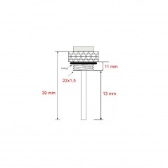 JMP Indicador directo temperatura de aceite 22 X 1.5 MM ALTN: 7090112 709.02.44