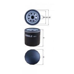 MAHLE FILTER, OIL OC5 310.04.19