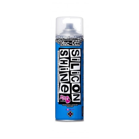 TUDETIC - kit de brillo y protección para bicicleta con spray muc-off silicone shine 500ml gamuza microfibra 30x40 cm KT-2-2