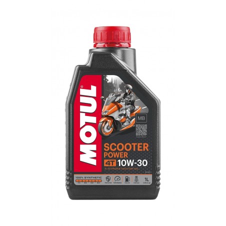 TUDETIC - Motorcycle Oil Motul Scooter Power 4T 10W30 MB 1 Liter + Funnel 4-Stroke Engine Lubricant 4 T KIT-MOT-2