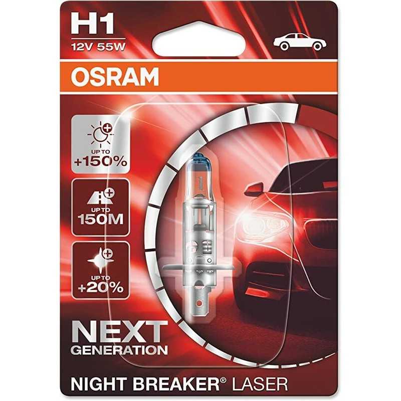 OSRAM Bombilla halogena NIGHT BREAKER LASER H1 12V 55W - X1 1080411