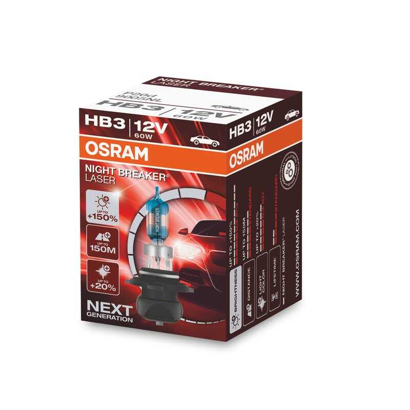 OSRAM Halogen bulb NIGHT BREAKER LASER HB3 12V/60W - X1 1114458