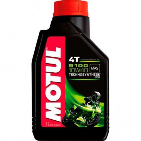 MOTUL Aceite de motor tecnosintético para moto 5100 10W40 4T 1L 19303