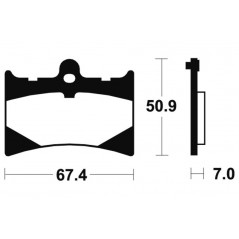 TECNIUM Sintered motorcycle brake pads MTR101 1090547
