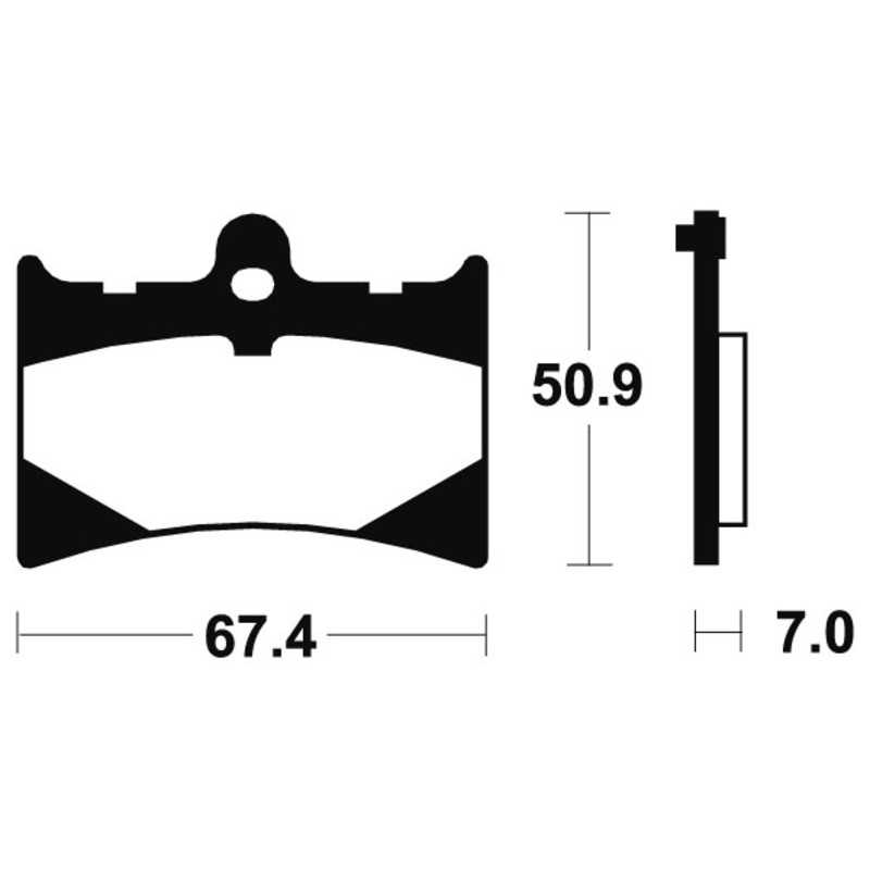 TECNIUM Sintered motorcycle brake pads MTR101 1090547