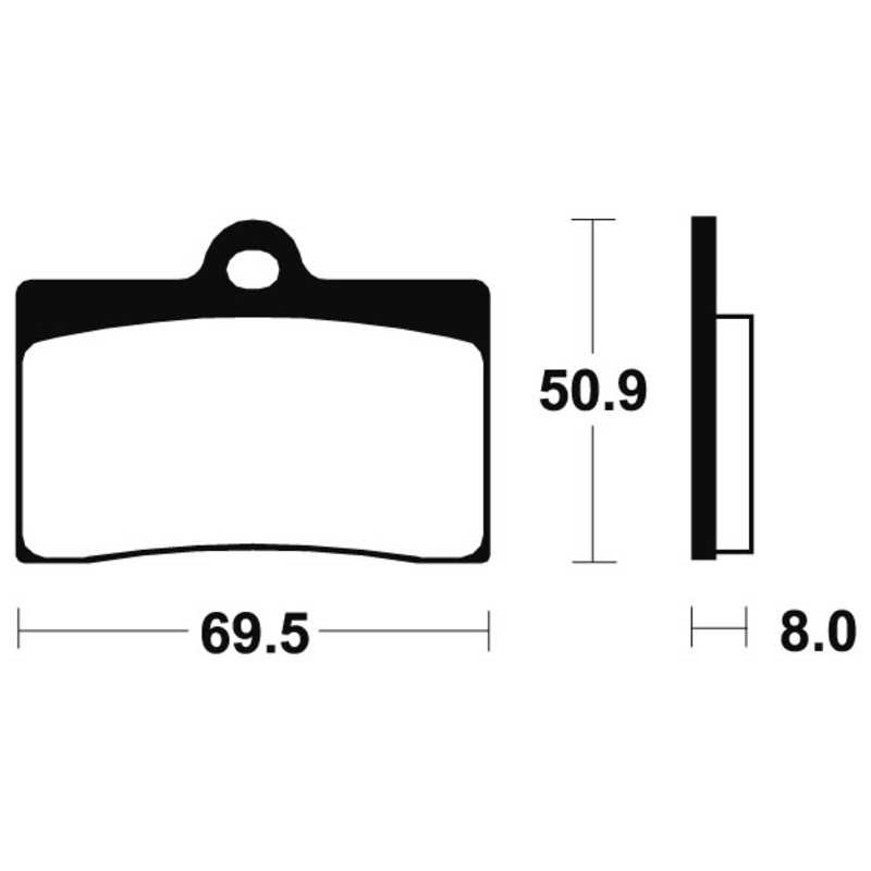 TECNIUM Sintered motorcycle brake pads MTR66 1090582