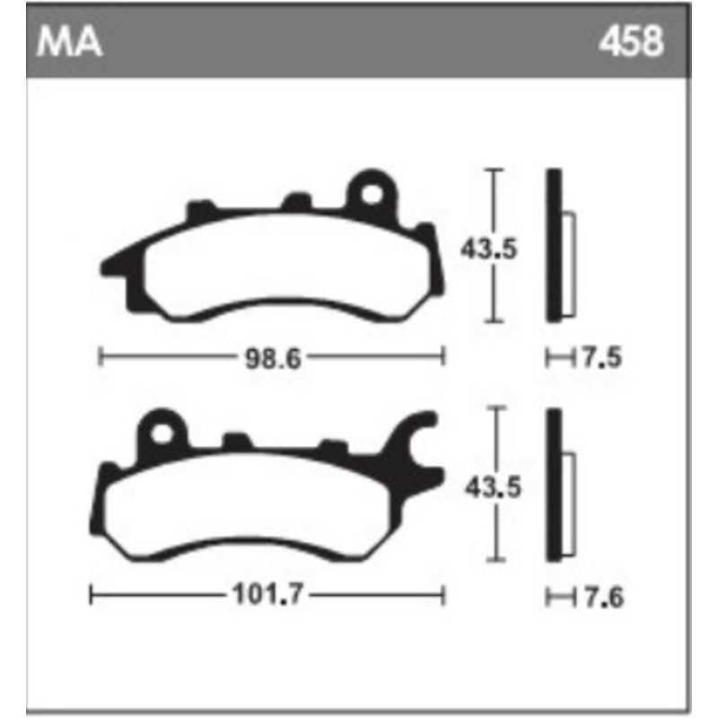 TECNIUM Pastillas de freno organicas para moto MA458 1119015
