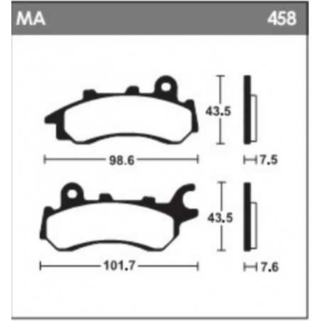 TECNIUM Organic brake pads for motorcycle MA458 1119015