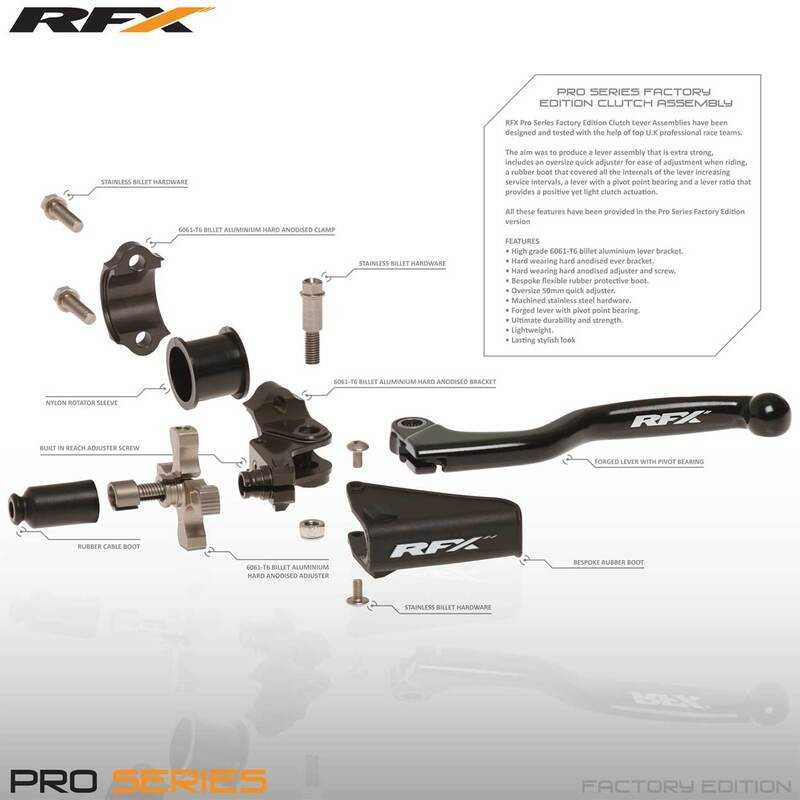 RFX Juego tuercas para maneta de embrague PRO (4U) 1111035001