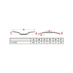 PRO TAPER Offroad enduro motorcycle high handlebar CONTOUR 1081632001