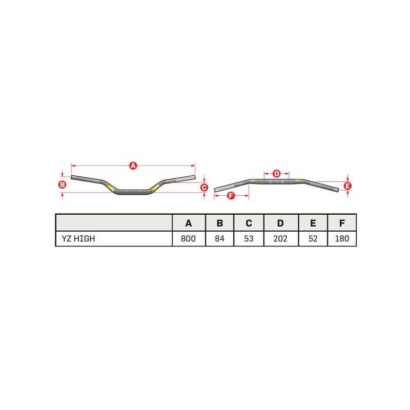 PRO TAPER Manillar alto moto enduro offroad CONTOUR 1081632001