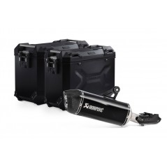 SW-MOTECH Maletas laterales de aluminio + soportes bombín escape TRAX ADV 45/37L - PRO AKRAPOVIC KFT076647200VAR