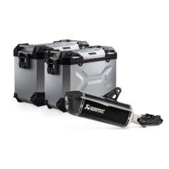 SW-MOTECH Maletas laterales de aluminio + soportes bombín escape TRAX ADV 45/37L - PRO AKRAPOVIC KFT076647200VAR