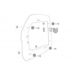 SW-MOTECH Kit adaptadores para soporte lateral QUICK-LOCK PARDA TRAX ADV/EVO KFT00152100