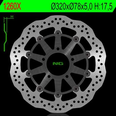 NG BRAKE DISK petal floating brake disc 1260XG 1044705
