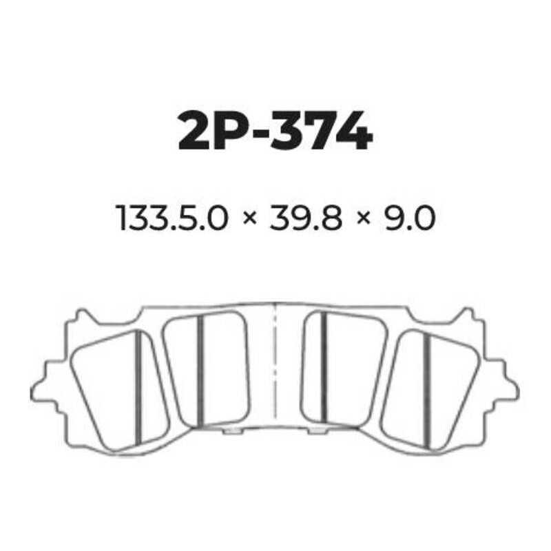 NISSIN Pastillas de freno sinterizadas acero 2P-374ST 1049249