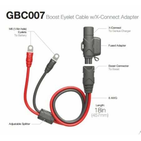 NOCO Battery charger cable EYELET/X-CONNECT 50 CM 1080909