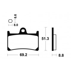 TECNIUM Pastillas de freno sinterizadas para moto MTR134 1090552