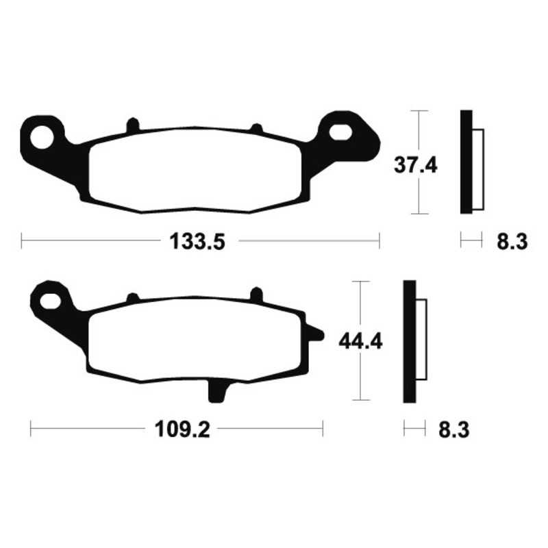 TECNIUM Pastillas de freno sinterizadas para moto MTR205 1090560