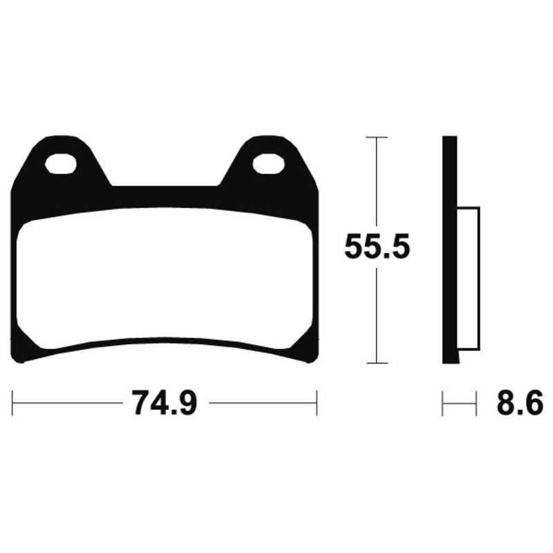TECNIUM Pastillas de freno sinterizadas para moto MTR206 1090561