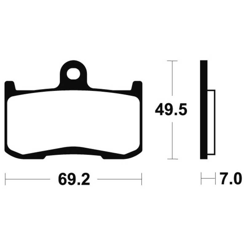 TECNIUM Sintered motorcycle brake pads MTR282 1090567