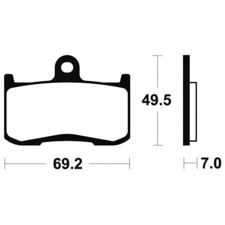 TECNIUM Sintered motorcycle brake pads MTR282 1090567