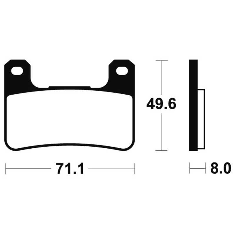TECNIUM Sintered motorcycle brake pads MTR306 1090570