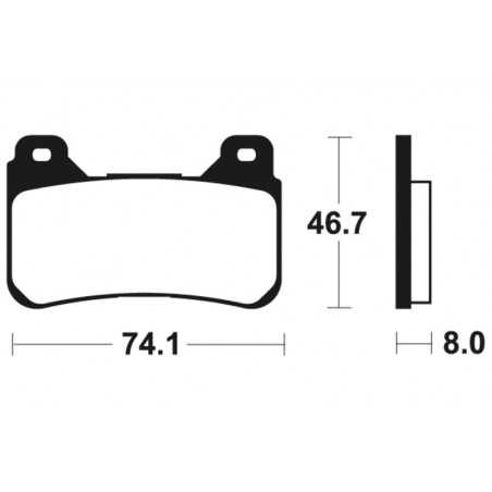 TECNIUM Sintered motorcycle brake pads MTR309 1090571