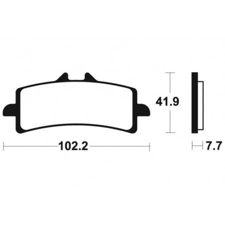 TECNIUM Sintered motorcycle brake pads MTR341 1090574
