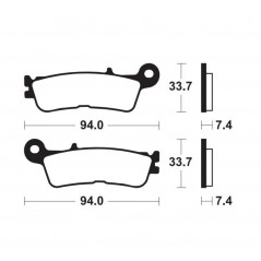 TECNIUM Pastillas de freno sinterizadas para moto MX/ATV - MOA397 1111144