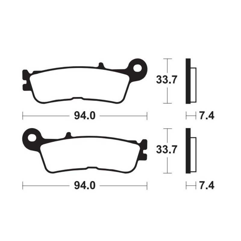 TECNIUM Sintered motorcycle brake pads MX/ATV - MOA397 1111144
