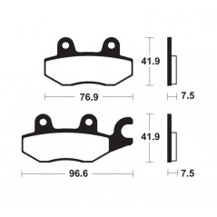 TECNIUM Pastillas de freno sinterizadas para moto MF455 1111148