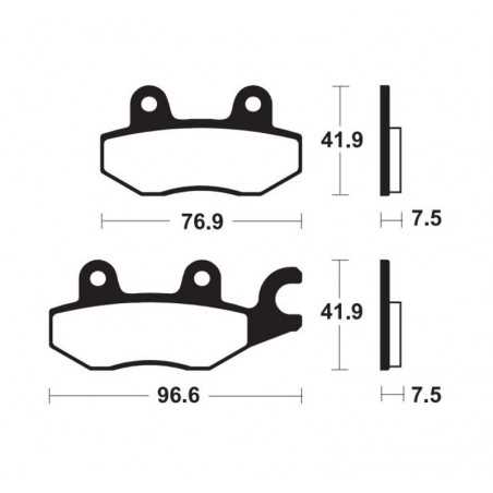 TECNIUM Pastillas de freno sinterizadas para moto MF455 1111148