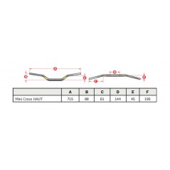PRO TAPER Offroad enduro motorcycle high handlebar SEVEN HEIGHT SCHOOLBOY 1081617002